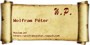 Wolfram Péter névjegykártya
